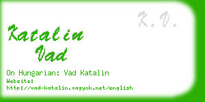 katalin vad business card